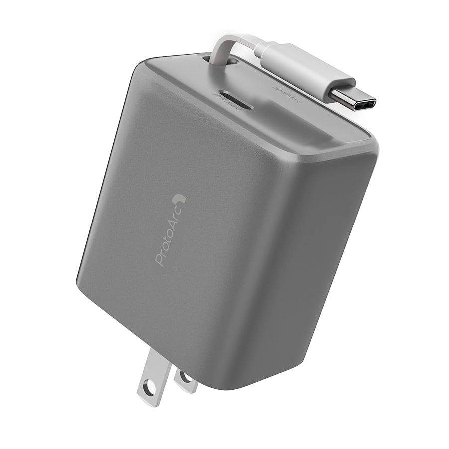 CC235 Easy Charge Series 20W Type-C Retractable Cable Charger US Standard White ProtoArc