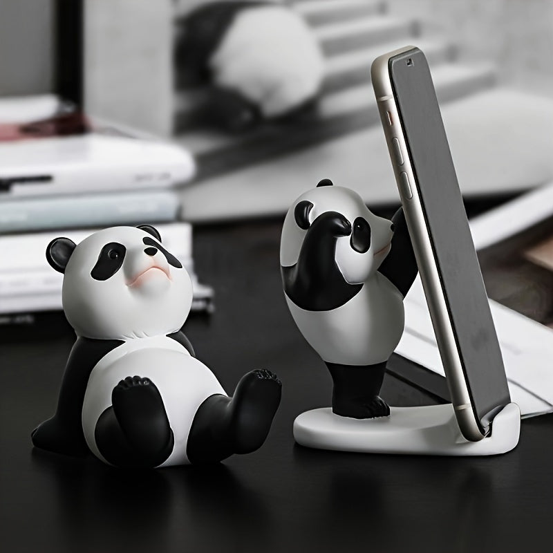 Adorable Panda Desk Phone Stand Set: Includes 1 X 8.3Cm\u002F3.35In And 2 X 7.5Cm\u002F2.95In Panda Phone Stands - Perfect for Office Or Home Decor