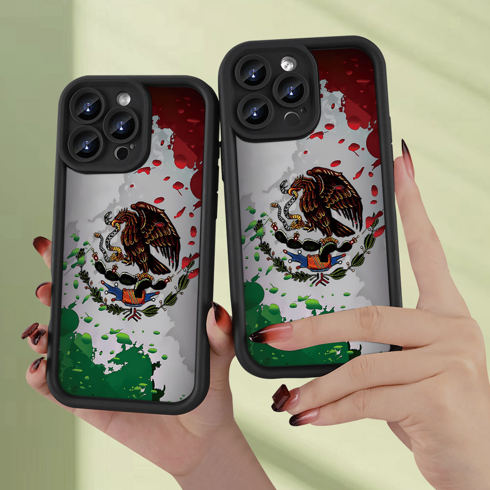 An eagle pattern mobile phone case, concave black TPU soft protective case, birthday or festival gift for men and women, suitable for 16iPhone 15 14 13 12 11 Plus Pro Max