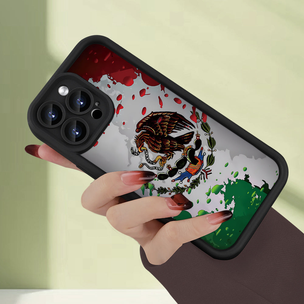 An eagle pattern mobile phone case, concave black TPU soft protective case, birthday or festival gift for men and women, suitable for 16iPhone 15 14 13 12 11 Plus Pro Max