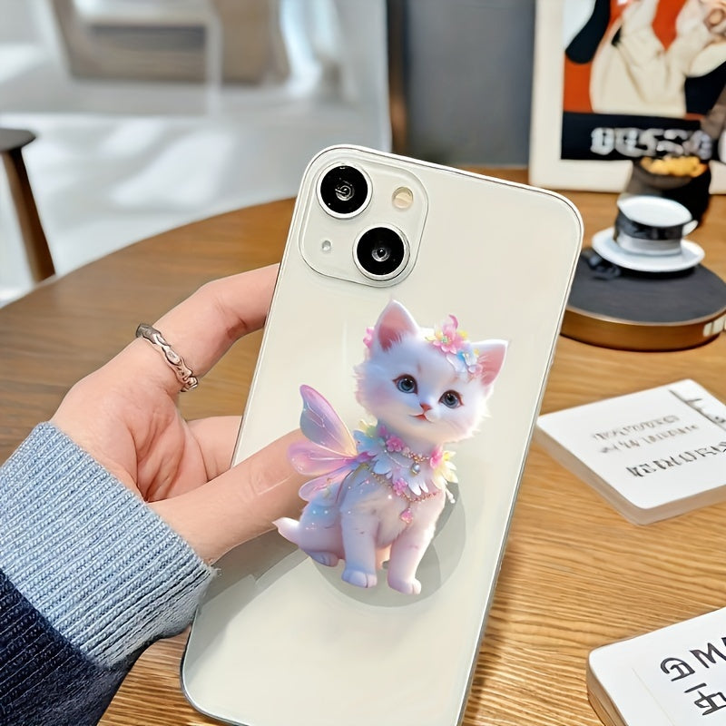 Beautiful Cat Angel Light Luxury Mobile Phone Holder, Convenient to Carry, Suitable for Various Mobile Phone Cases, Portable Luxury Design, Light Luxury Decoration - Ideal Gift for Friends