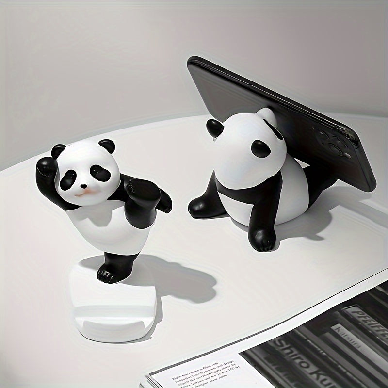 Adorable Panda Desk Phone Stand Set: Includes 1 X 8.3Cm\u002F3.35In And 2 X 7.5Cm\u002F2.95In Panda Phone Stands - Perfect for Office Or Home Decor