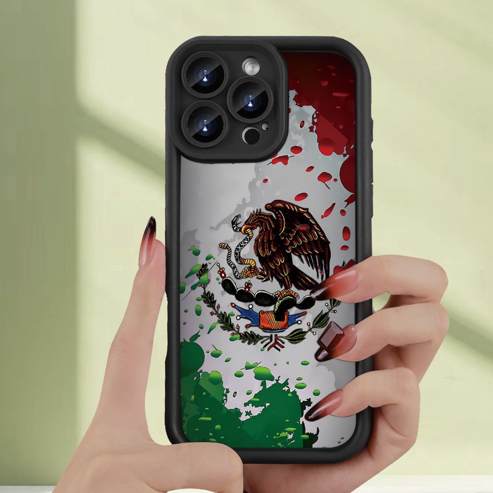 An eagle pattern mobile phone case, concave black TPU soft protective case, birthday or festival gift for men and women, suitable for 16iPhone 15 14 13 12 11 Plus Pro Max