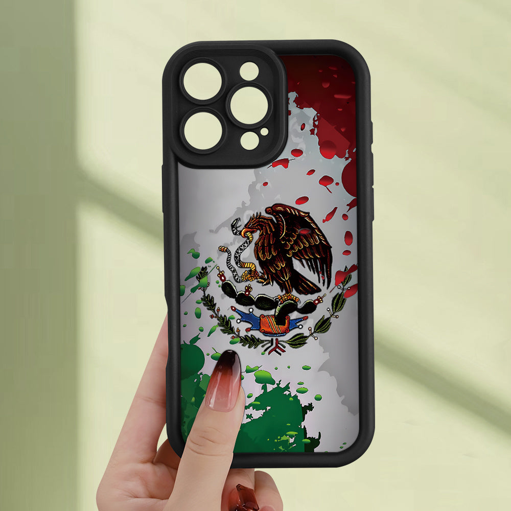 An eagle pattern mobile phone case, concave black TPU soft protective case, birthday or festival gift for men and women, suitable for 16iPhone 15 14 13 12 11 Plus Pro Max