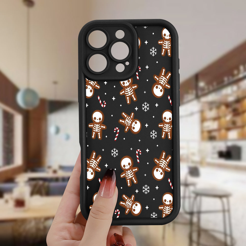 A small skull concave black TPU soft protective case, birthday or holiday gift for men and women, suitable for 16iPhone 15 14 13 12 11 Plus Pro Max