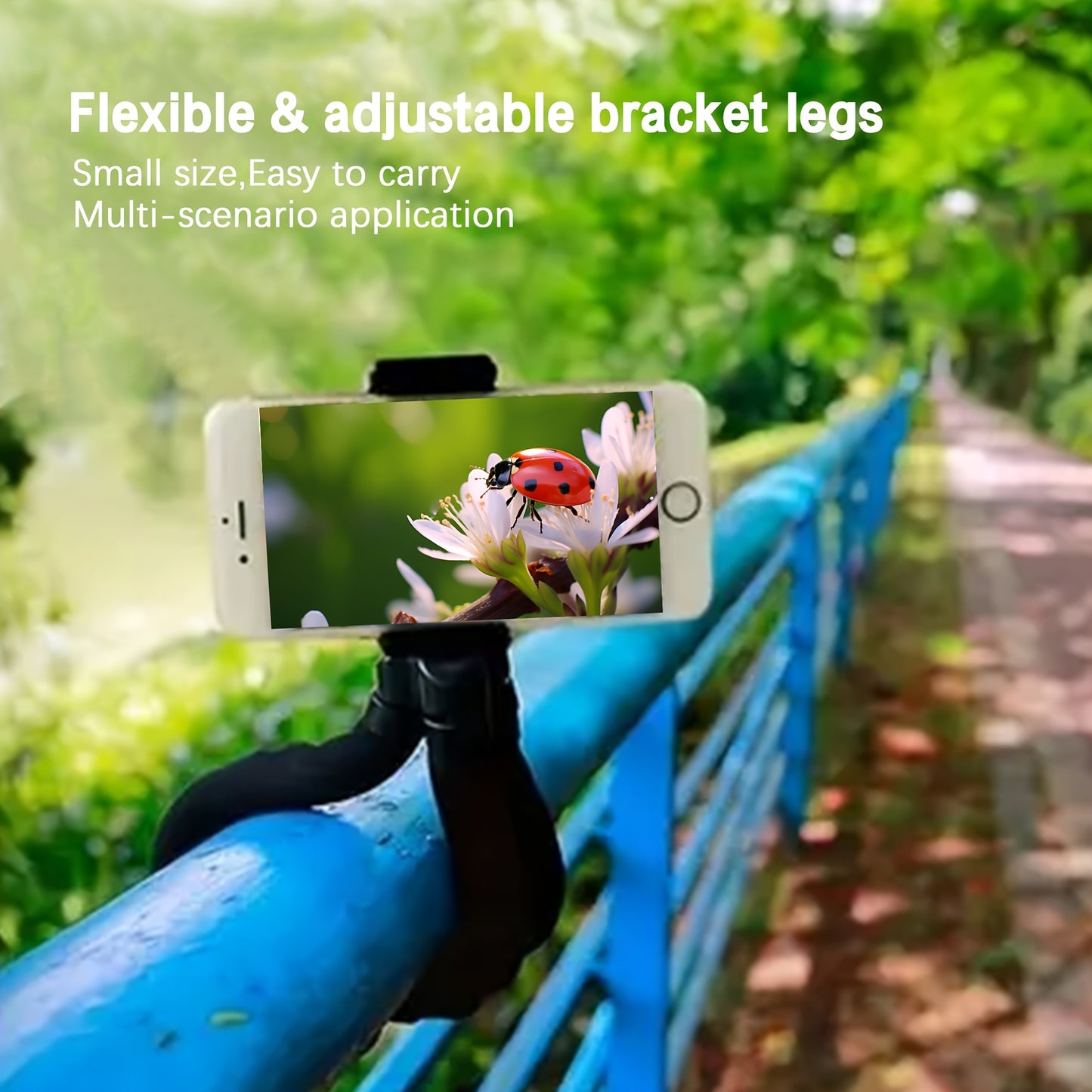 1pc UEGOGO Mini Tripod Stand with 360° Rotating Ball Head, Flexible Sponge Rubber Phone Holder for Smartphones, Portable Adjustable Tripod for Video Recording, Vlogging, and Remote Control