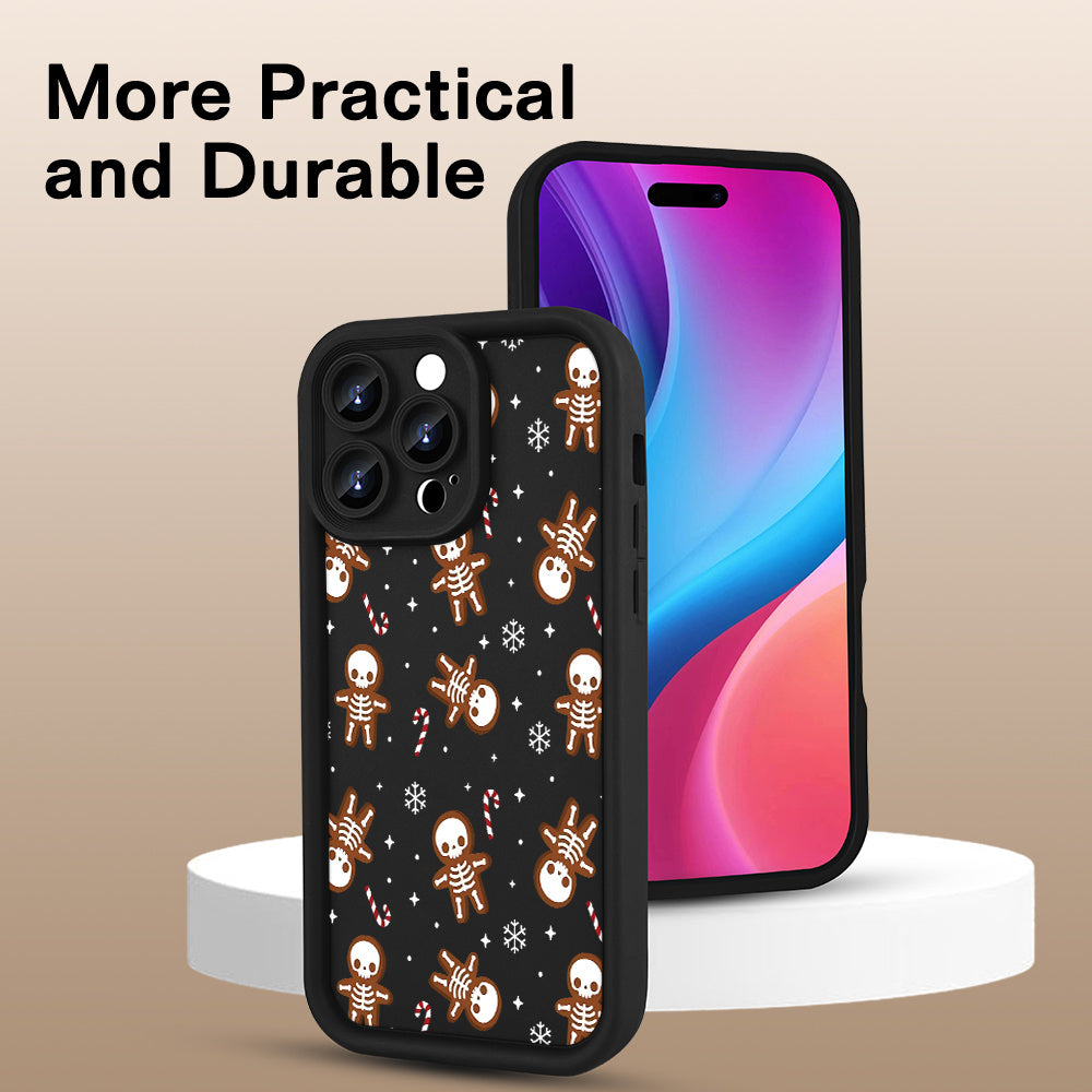 A small skull concave black TPU soft protective case, birthday or holiday gift for men and women, suitable for 16iPhone 15 14 13 12 11 Plus Pro Max