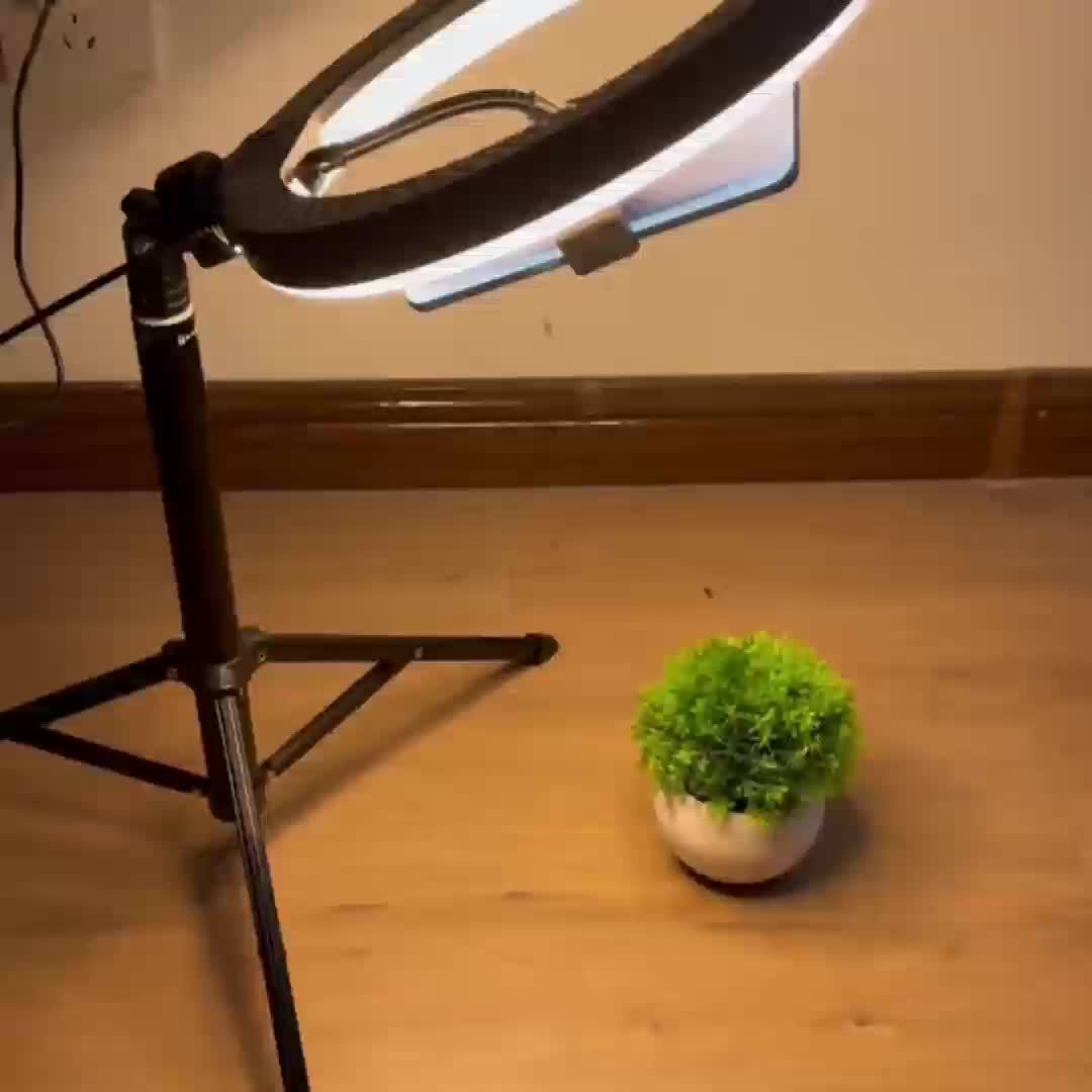 52 inch tripod with 10 inch ring light, expandable tripod, selfie ring light with phone holder, dimmable LED ring light, selfie light for makeup\u002Flive streaming\u002Fphotography