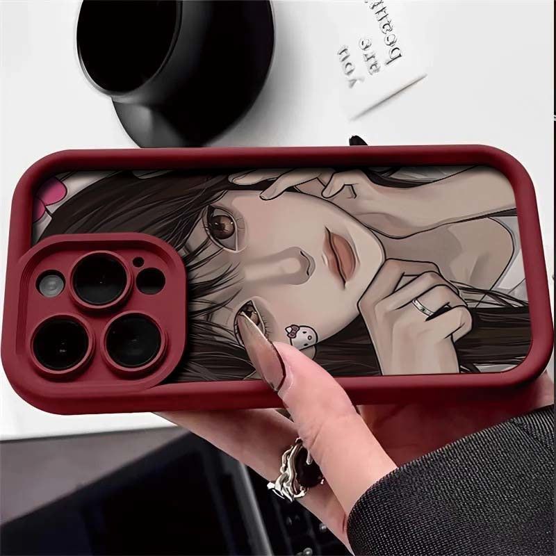 Pure Girl Pattern Design Suitable for iPhone16,16plus,16pro,16promax,for iPhone 15,15Plus,15Pro,15ProMax, 14,14Plus,14Pro,14ProMax, 13,13Pro,13ProMax, 12,12Pro,12ProMax, 11,11,11Pro Max,7,8,X,XS Special Mobile Phone Case, Anti-fouling, Fashionable, Trendy