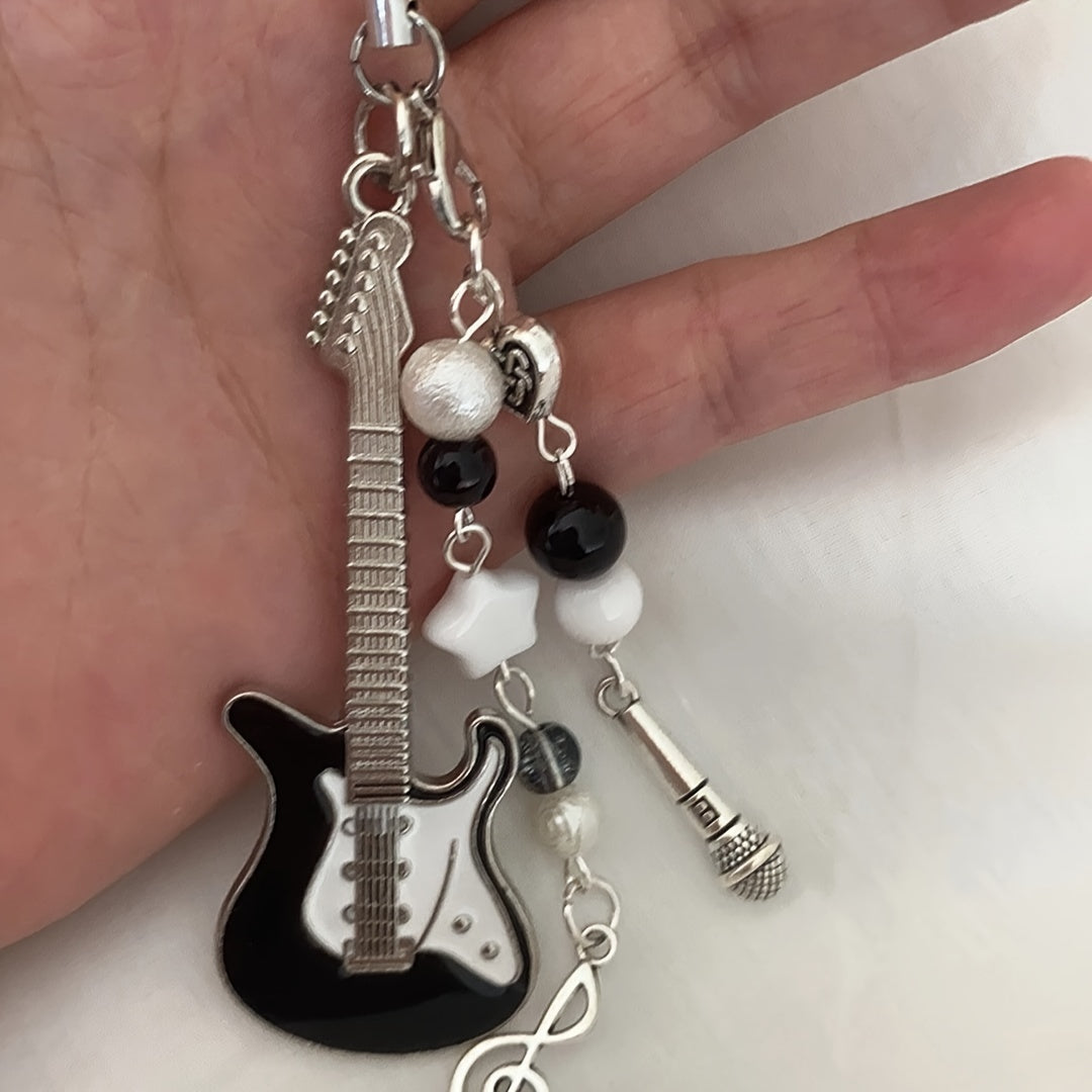 Charming Handmade Beaded Phone Charm - Cute Gu Ben Card Pendant, Simple ABS Resin Accessory for Girls