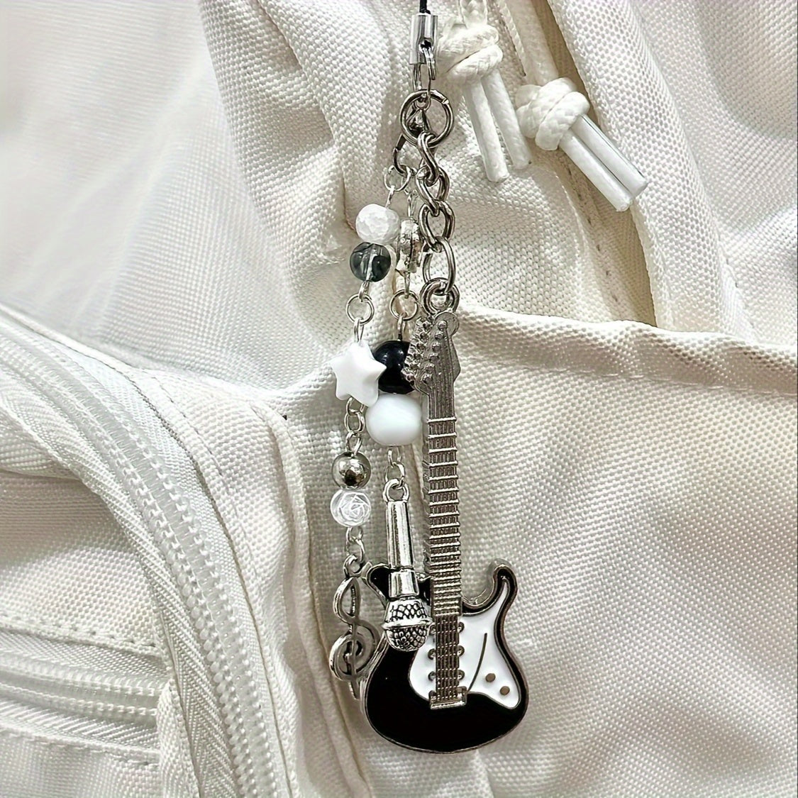 Charming Handmade Beaded Phone Charm - Cute Gu Ben Card Pendant, Simple ABS Resin Accessory for Girls