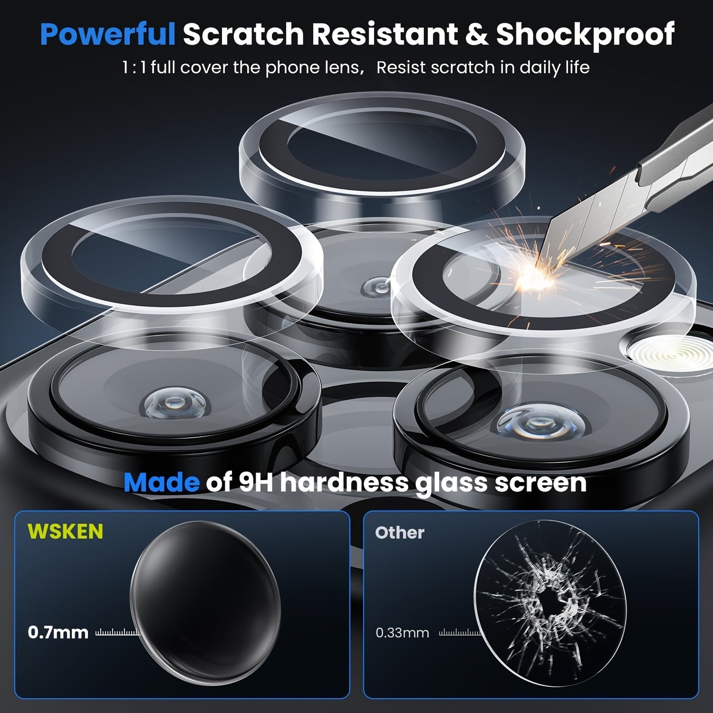 15 Mixed And Matched Lens Protectors For IPhone 16pro IPhone16promax15pro 15promax 15 14pro 14 14promax 13MINI 13 13pro 13promax 12 12MINI 12PRO 12PROMAX 11 11PRO 11PROMAX, Available In Golden, Silver, Black, Gray, And Rainbow Colors