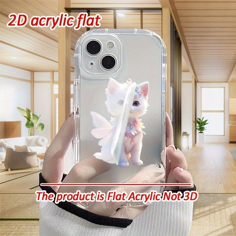 Beautiful Cat Angel Light Luxury Mobile Phone Holder, Convenient to Carry, Suitable for Various Mobile Phone Cases, Portable Luxury Design, Light Luxury Decoration - Ideal Gift for Friends