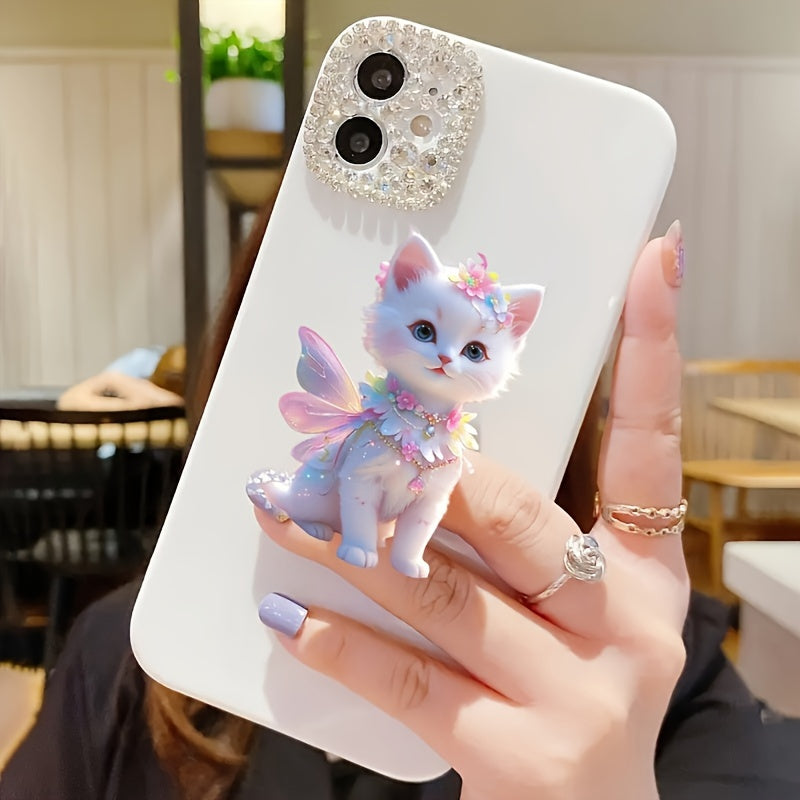 Beautiful Cat Angel Light Luxury Mobile Phone Holder, Convenient to Carry, Suitable for Various Mobile Phone Cases, Portable Luxury Design, Light Luxury Decoration - Ideal Gift for Friends