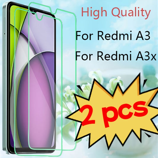 Scratch-resistant 9H hardness mobile phone tempered film, touch response speed, no foam and easy to disassemble, suitable for Xiaomi Redmi A3\u002F A3X mobile phone screen protection film