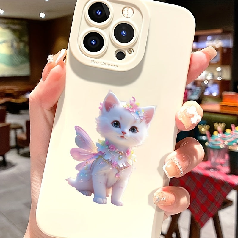 Beautiful Cat Angel Light Luxury Mobile Phone Holder, Convenient to Carry, Suitable for Various Mobile Phone Cases, Portable Luxury Design, Light Luxury Decoration - Ideal Gift for Friends