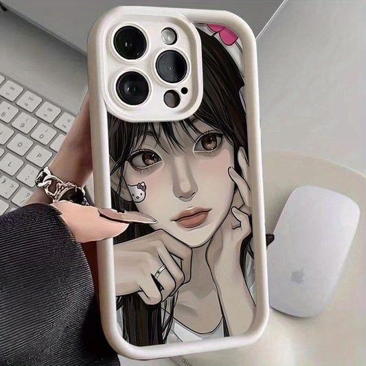 Pure Girl Pattern Design Suitable for iPhone16,16plus,16pro,16promax,for iPhone 15,15Plus,15Pro,15ProMax, 14,14Plus,14Pro,14ProMax, 13,13Pro,13ProMax, 12,12Pro,12ProMax, 11,11,11Pro Max,7,8,X,XS Special Mobile Phone Case, Anti-fouling, Fashionable, Trendy